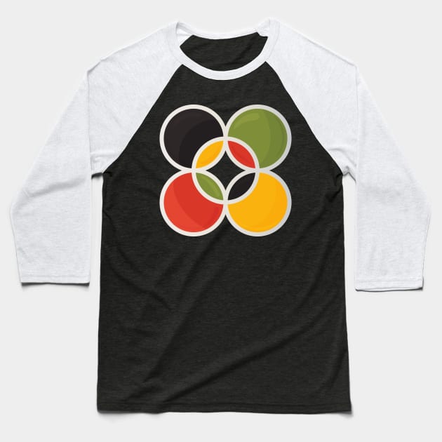 Kintinkantan Adinkra symbol in Pan African colors Baseball T-Shirt by tatadonets